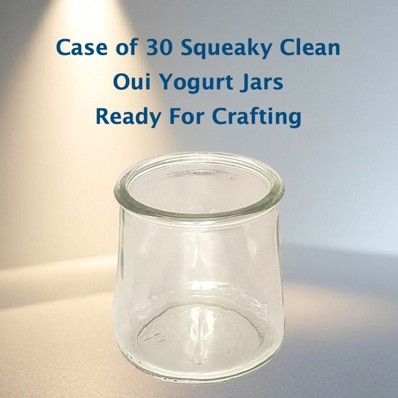 Oui Yogurt Glass Jars, Case of 30, Small 6 oz Label-Free Food & Craft Jars - Picture 1 of 5